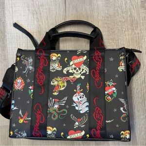 Ed Hardy Multicolor Tattoo Design Purse